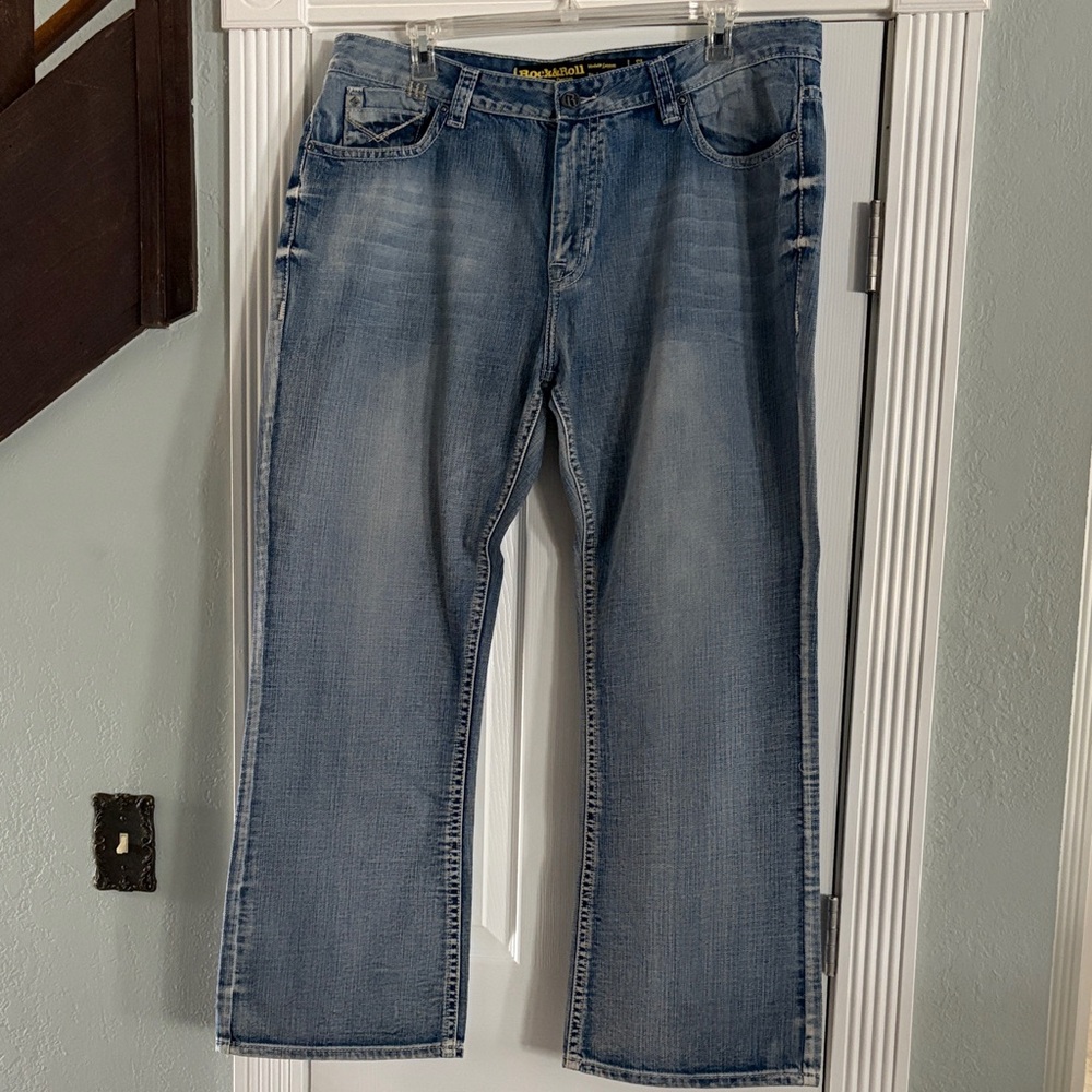 Rock & Roll Cannon Loose Fit Men's Jeans 42 x 32 straight leg - Blue